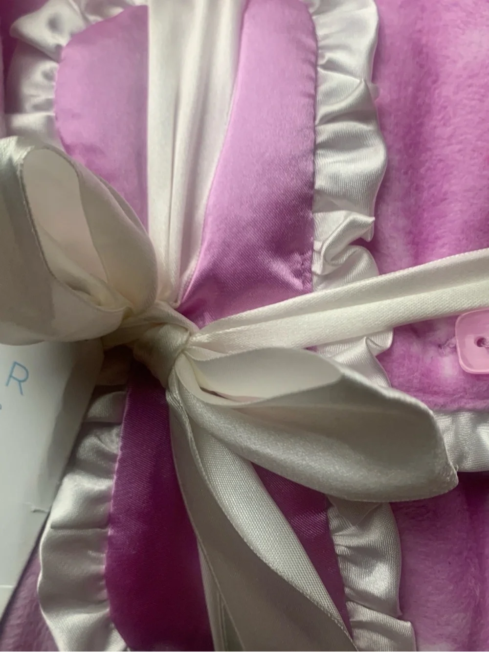 Liz Claiborne Plush Pink Satin-Trim PJ set with Snowflake Print